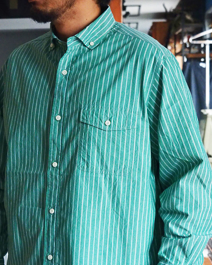 JAMES &amp; CO. STANDARD SHIRT Pujol Relax -Stripe- GRN