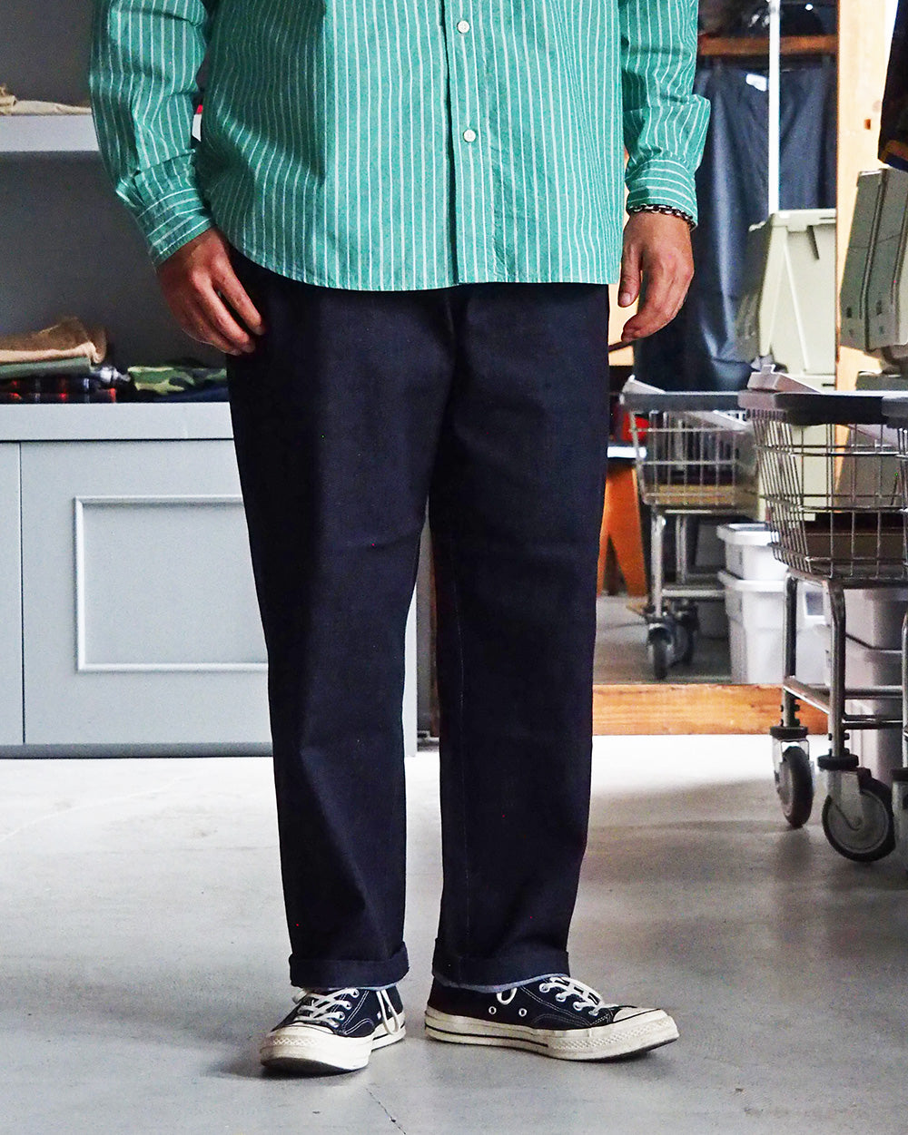 DELICIOUS デリシャス DENIM Easy Pants - NVY