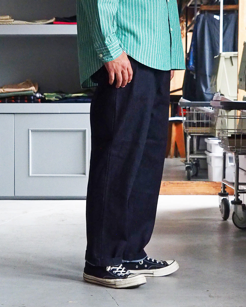 DELICIOUS デリシャス DENIM Easy Pants - NVY