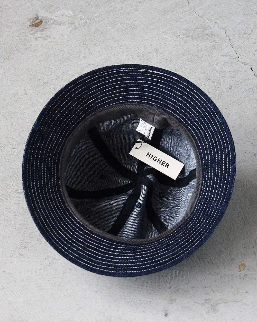 HIGHER ハイヤー HT19005 SELVEDGE DENIM HAT One Wash
