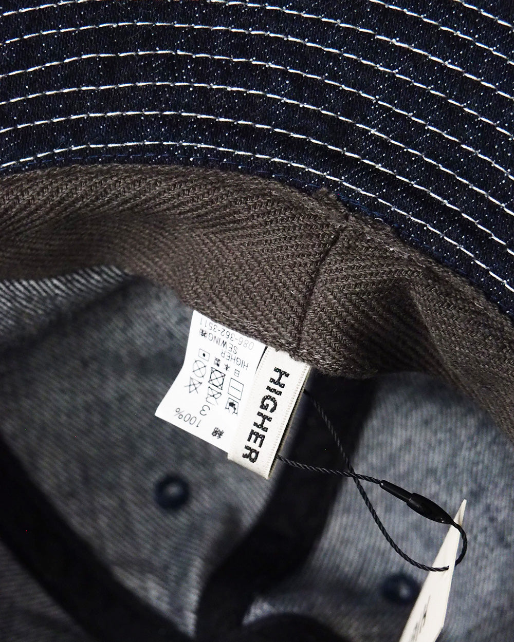 HIGHER ハイヤー HT19005 SELVEDGE DENIM HAT One Wash