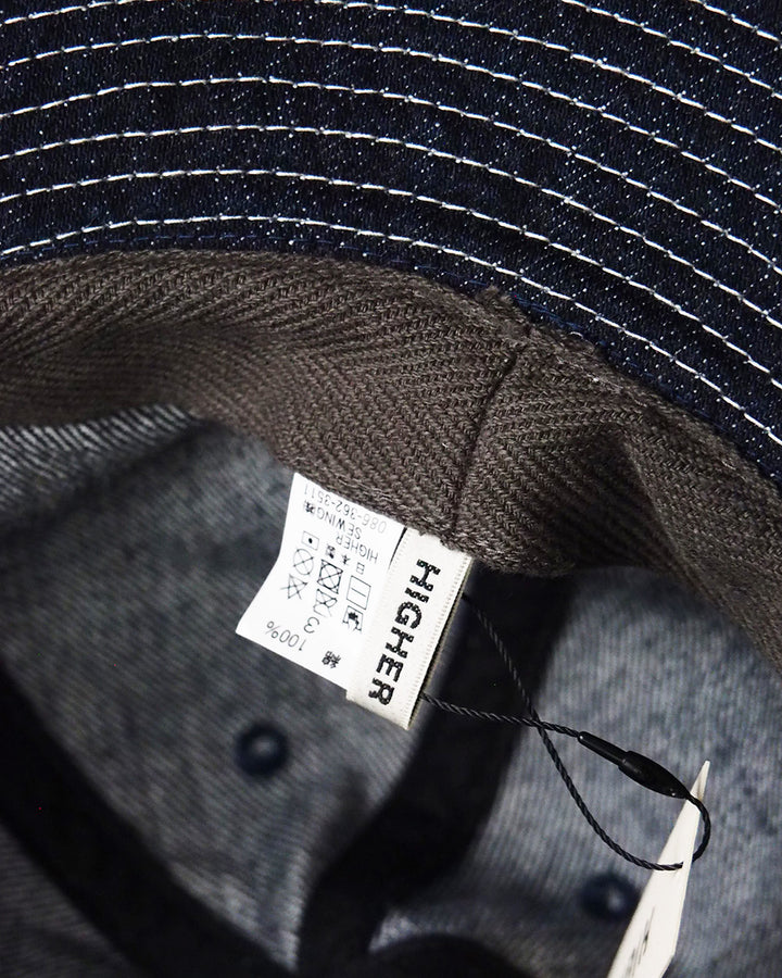 HIGHER ハイヤー HT19005 SELVEDGE DENIM HAT One Wash