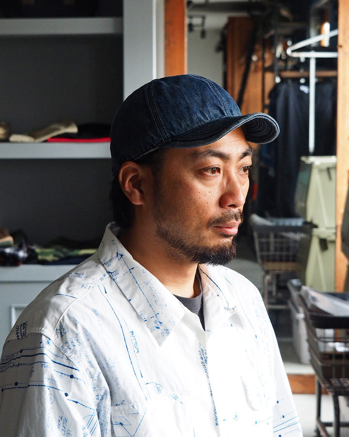 HIGHER ハイヤー HT18006 SELVEDGE DENIM CAP Used Wash