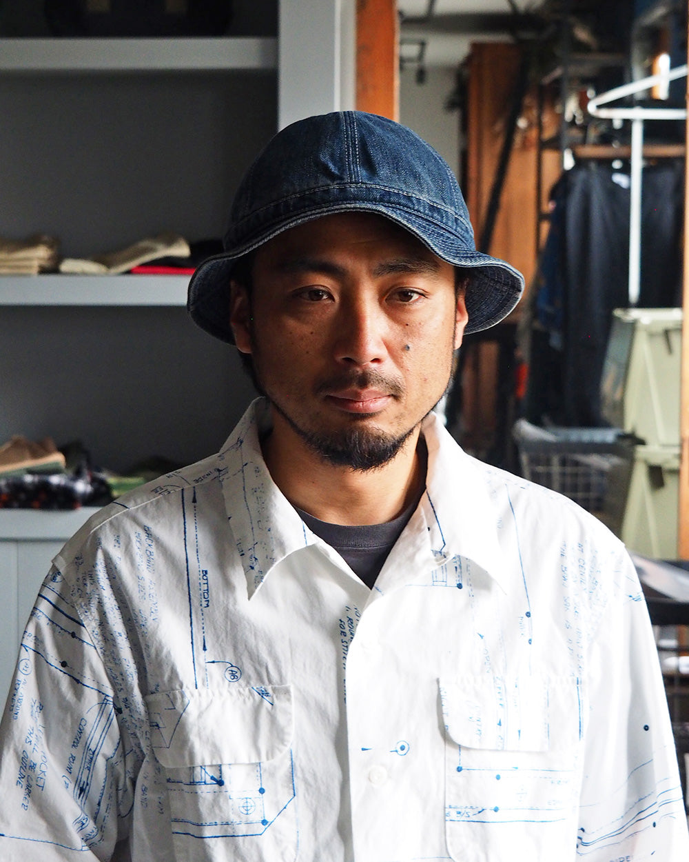 HIGHER ハイヤー HT19005 SELVEDGE DENIM HAT Used Wash