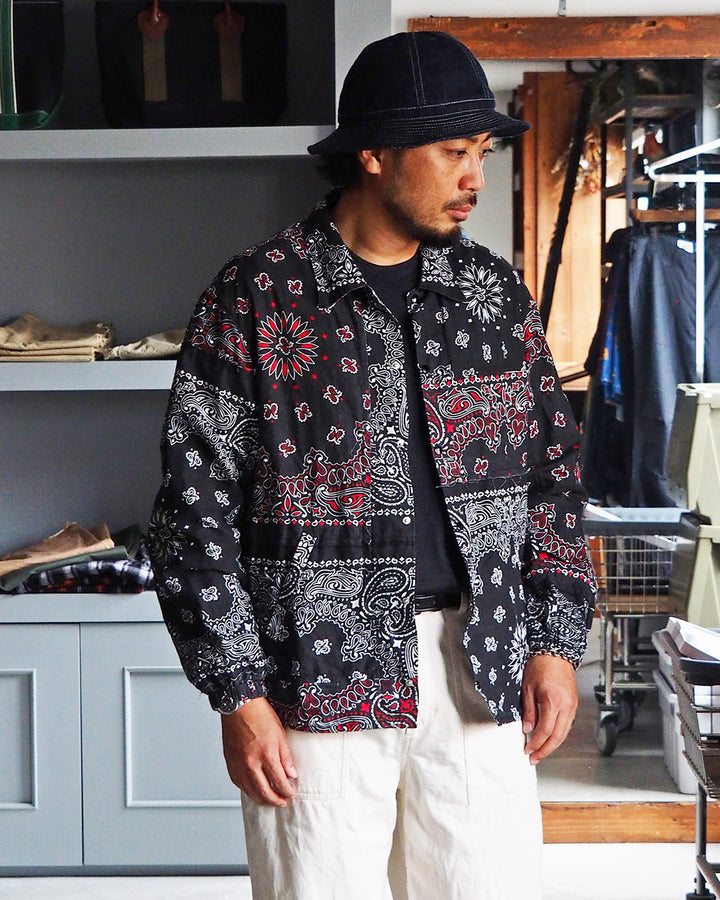 redad レダッド made in USA Bandana Remake Coach Jacket Black A