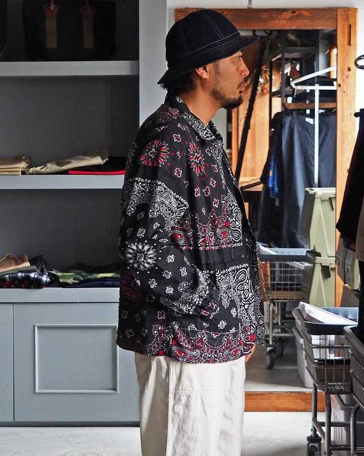redad レダッド made in USA Bandana Remake Coach Jacket Black B