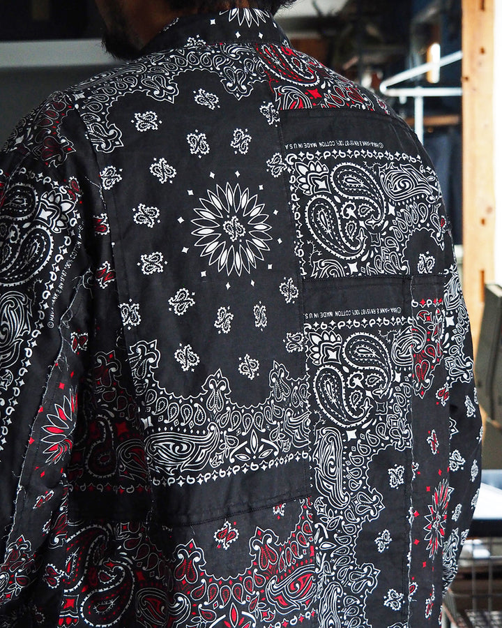 redad レダッド made in USA Bandana Remake Coach Jacket Black B
