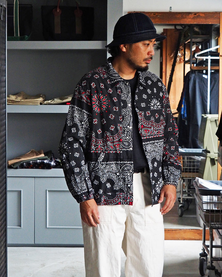 redad レダッド made in USA Bandana Remake Coach Jacket Black C