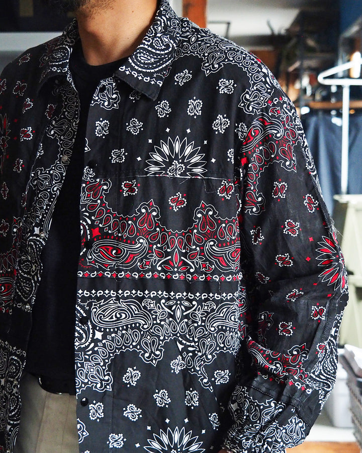redad レダッド made in USA Bandana Remake Coach Jacket Black C