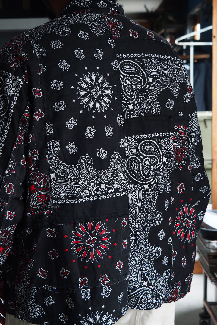 redad レダッド made in USA Bandana Remake Coach Jacket Black C
