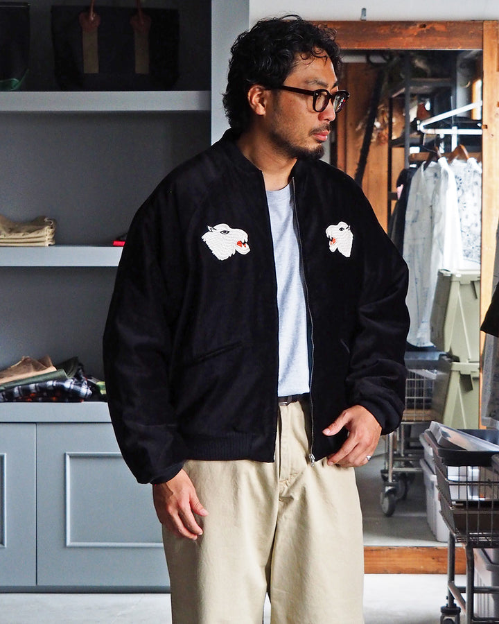 THRIFTY LOOK スリフティルック SONDRESTROM SOUVENIR PADDED BLOUSON Black×Green