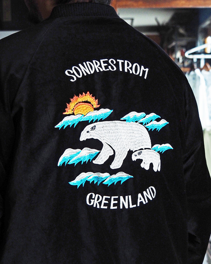 THRIFTY LOOK スリフティルック SONDRESTROM SOUVENIR PADDED BLOUSON Black×Green