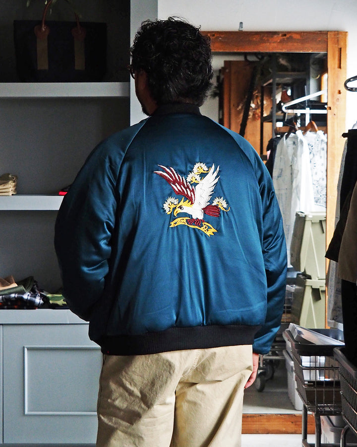 THRIFTY LOOK スリフティルック SONDRESTROM SOUVENIR PADDED BLOUSON Black×Green