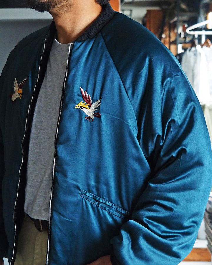 THRIFTY LOOK スリフティルック SONDRESTROM SOUVENIR PADDED BLOUSON Black×Green