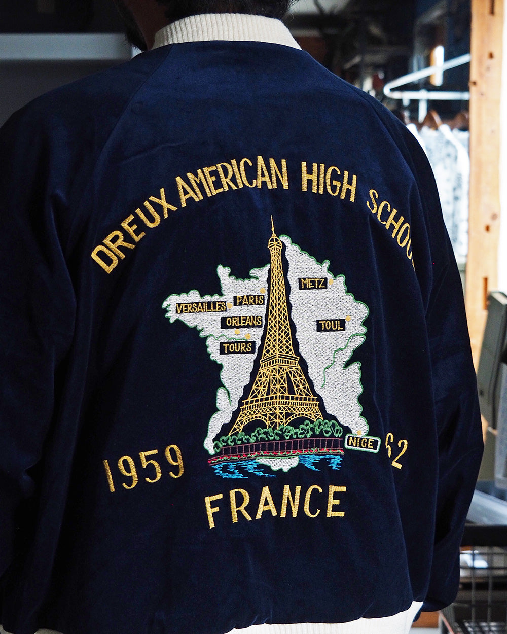 THRIFTY LOOK スリフティルック FRANCE SOUVENIR BLOUSON Navy×Navy