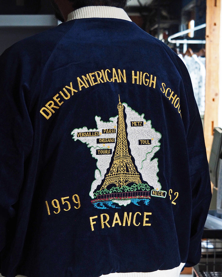 THRIFTY LOOK スリフティルック FRANCE SOUVENIR BLOUSON Navy×Navy