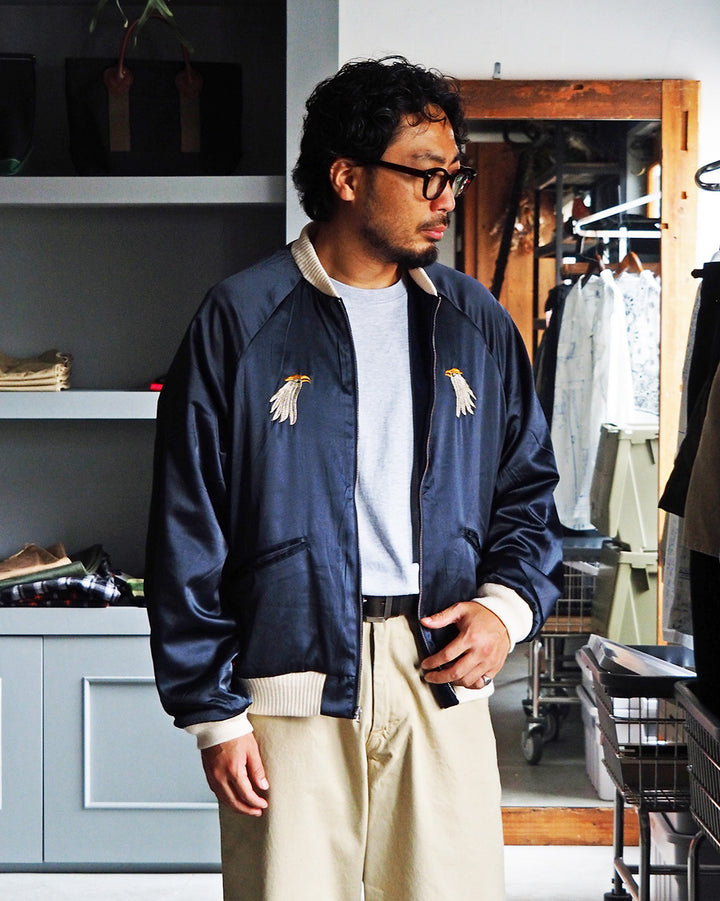 THRIFTY LOOK スリフティルック FRANCE SOUVENIR BLOUSON Navy×Navy