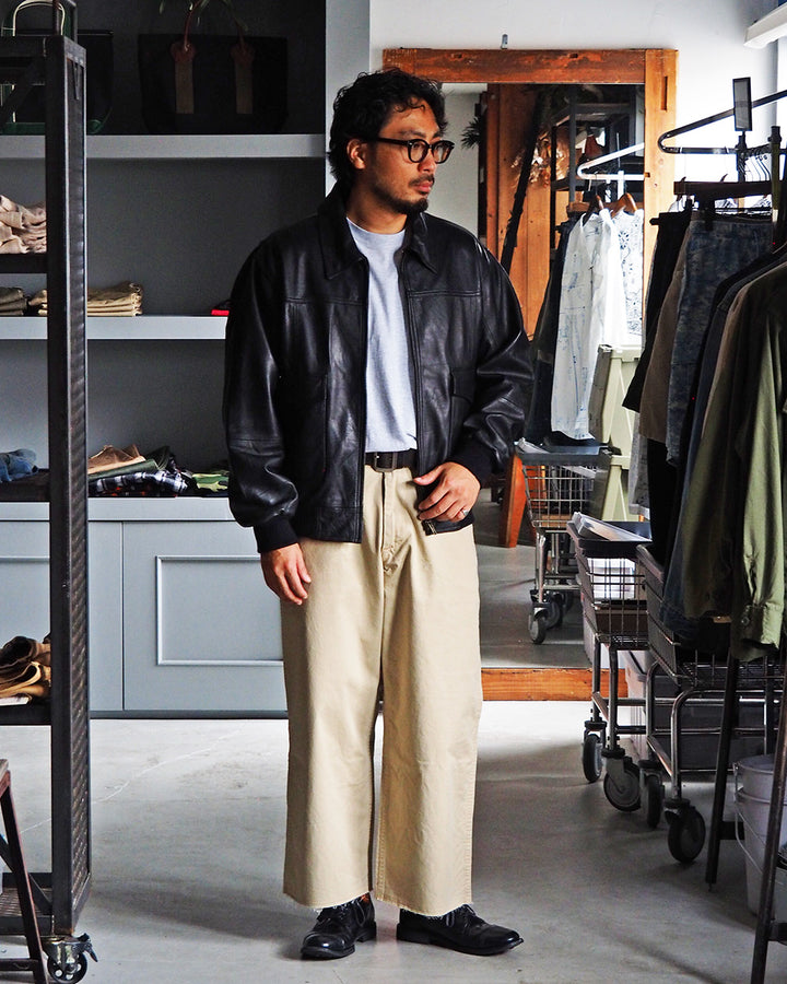 YOUSED ユーズド Remake Leather Urban Flight Jacket A-2 Black