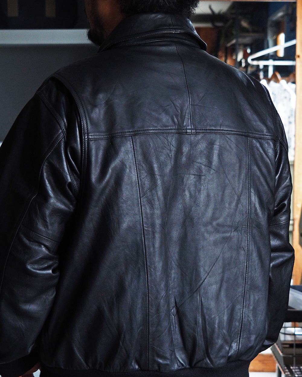 YOUSED ユーズド Remake Leather Urban Flight Jacket A-2 Black