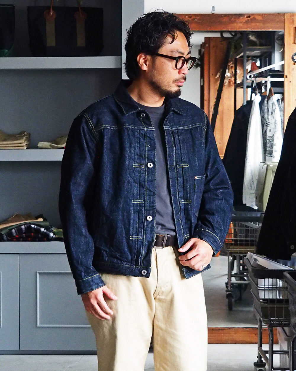 FOB factory エフオービーファクトリー F2460 WWⅡ DENIM BLOUSE