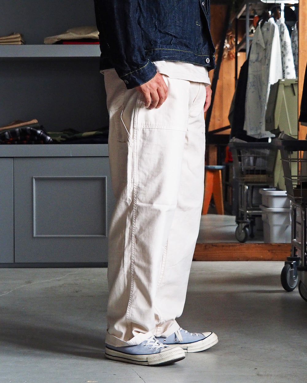 melple メイプル Carpenter Pants Natural