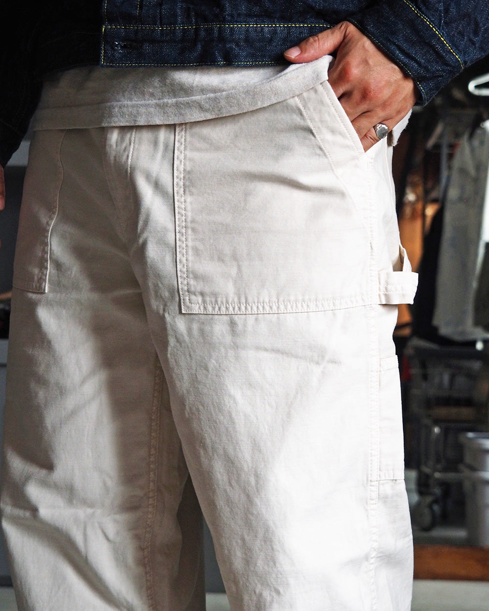 melple メイプル Carpenter Pants Natural