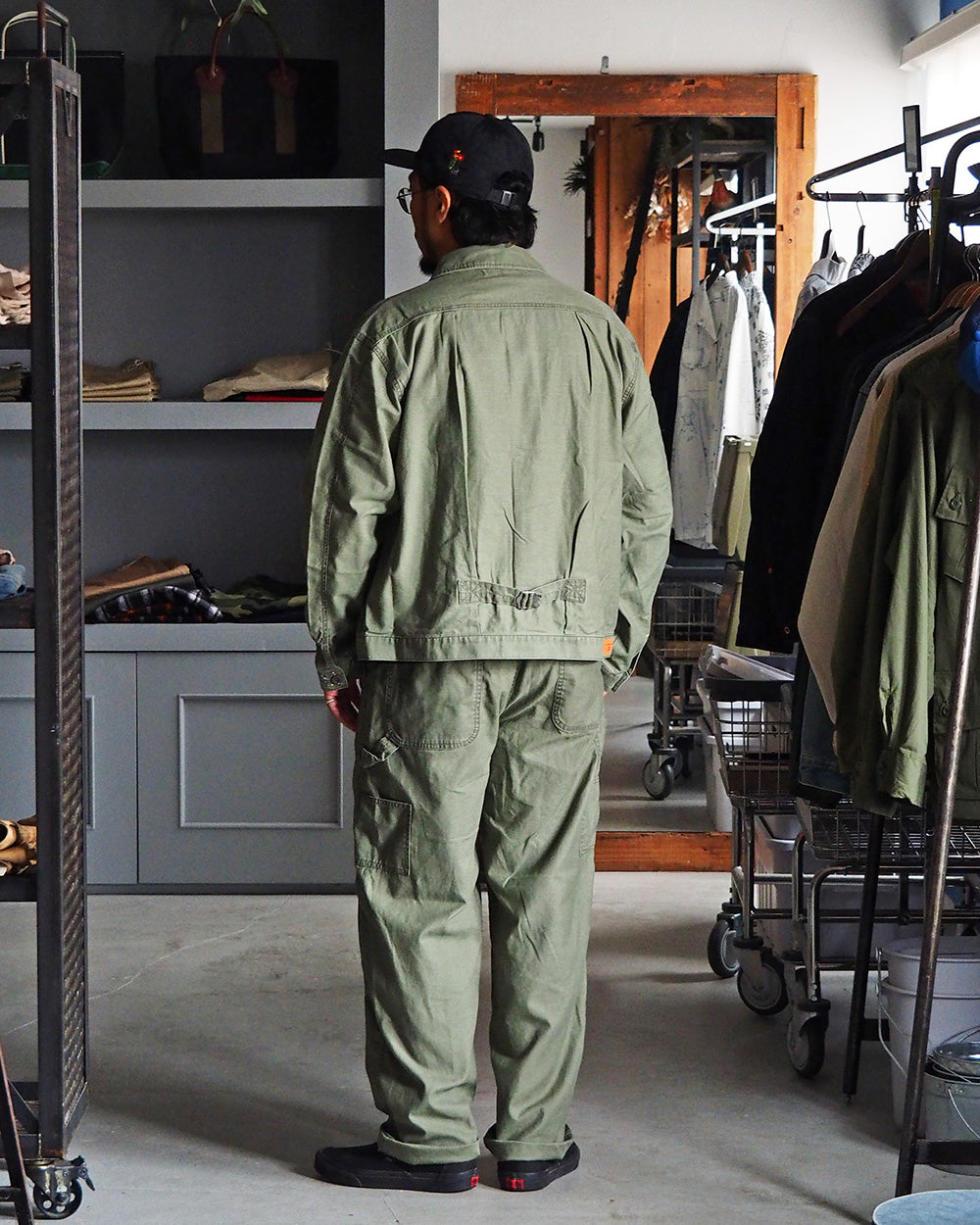 melple メイプル Carpenter Pants Olive