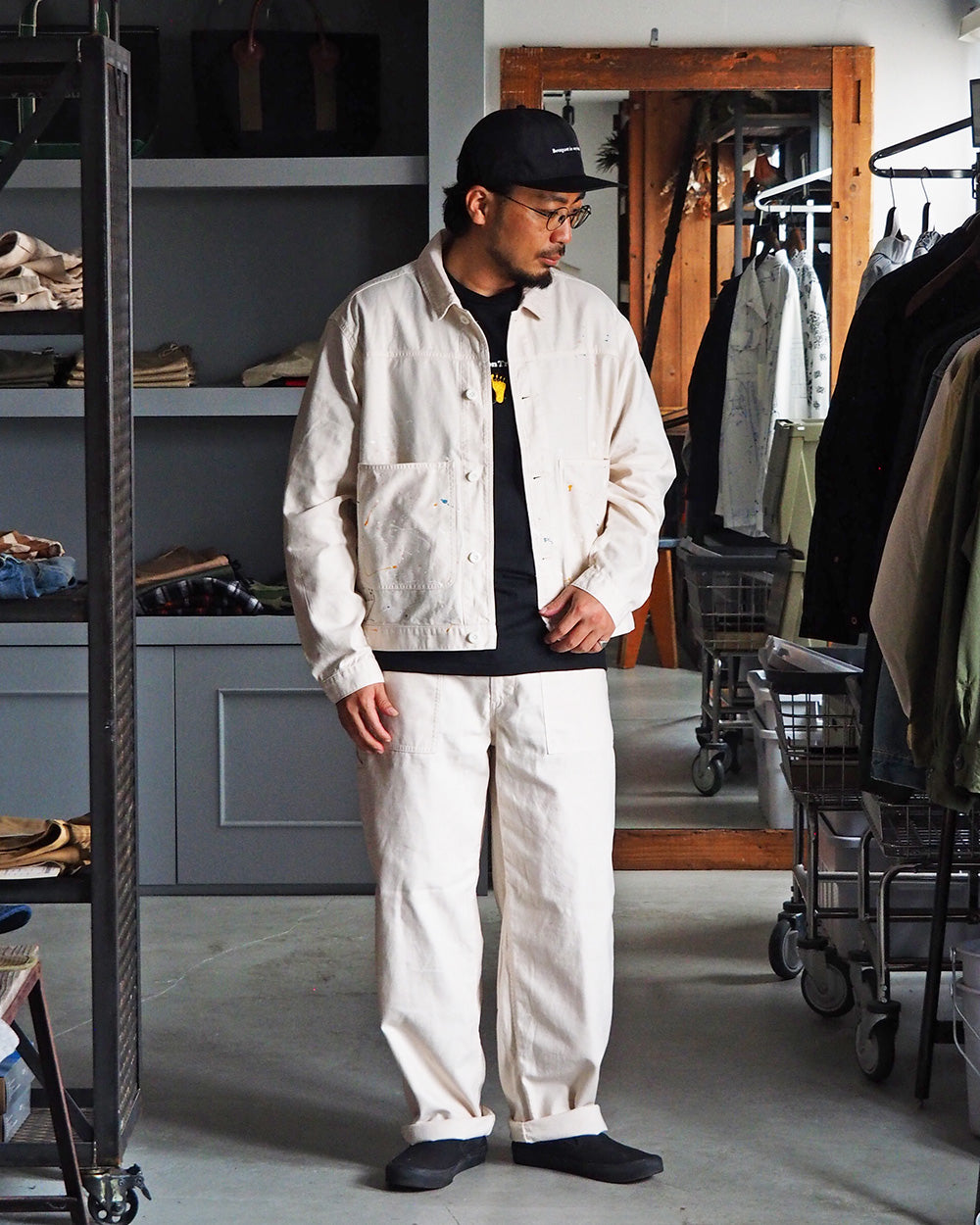 melple メイプル Carpenter Pants Natural