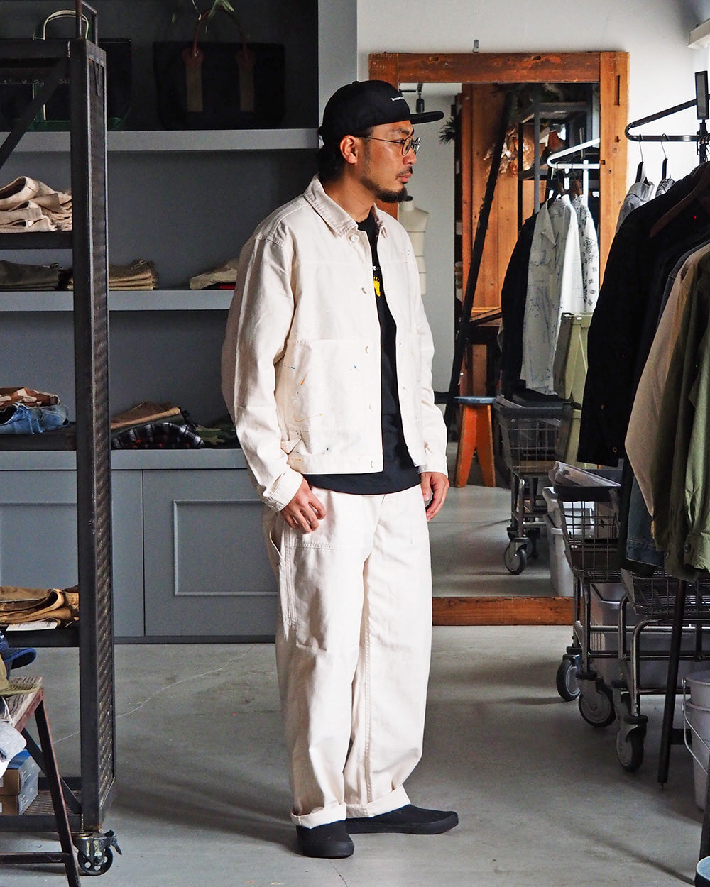 melple メイプル Carpenter Pants Natural