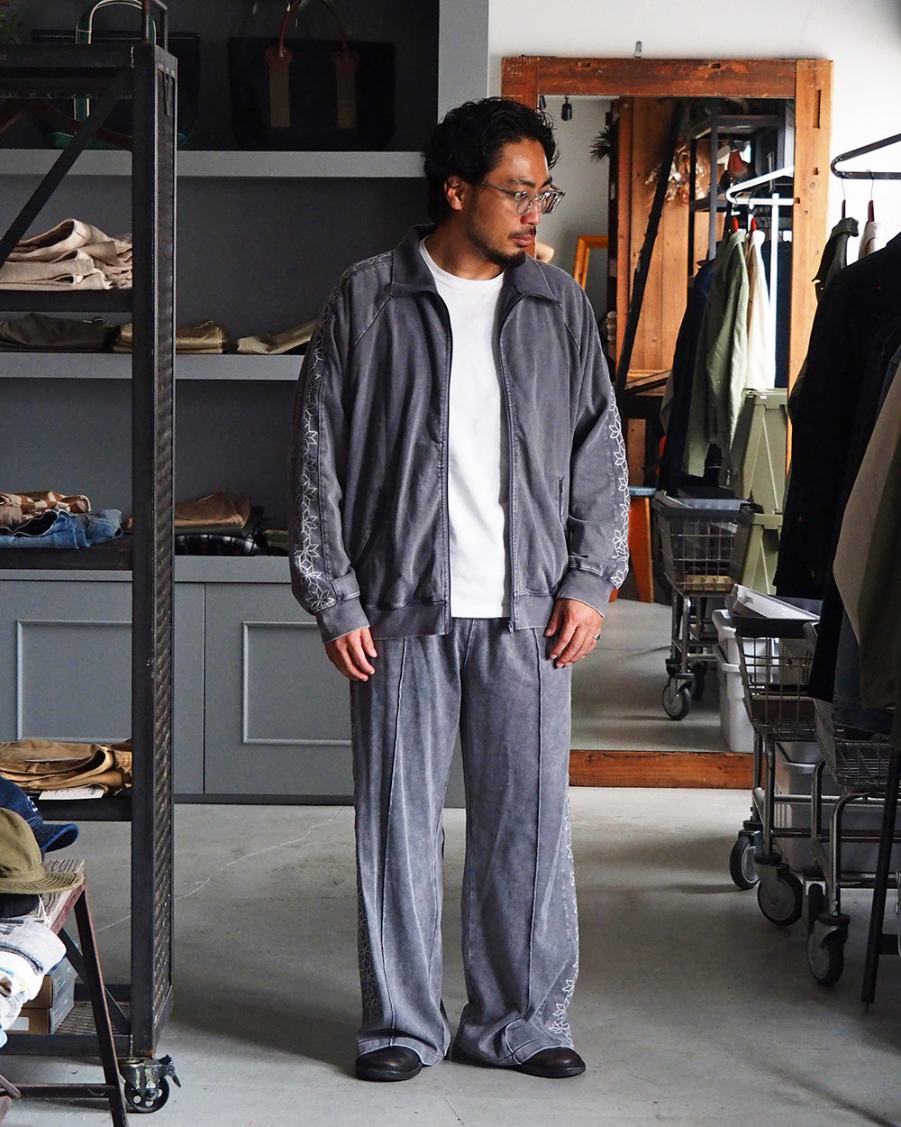 SUNNY SPORTS サニースポーツ Valero Star Track Pants Grey
