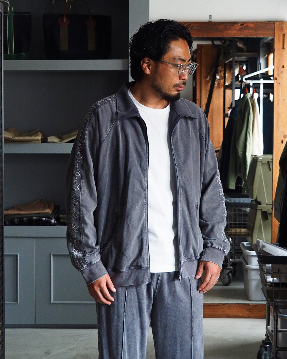 SUNNY SPORTS サニースポーツ Valero Star Track Jacket Grey