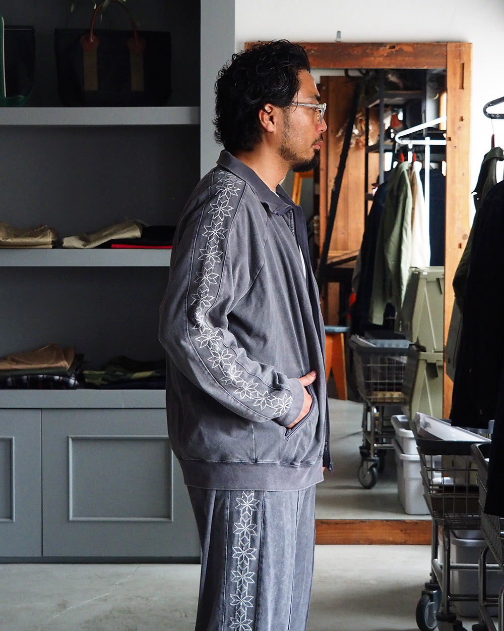 SUNNY SPORTS サニースポーツ Valero Star Track Jacket Grey