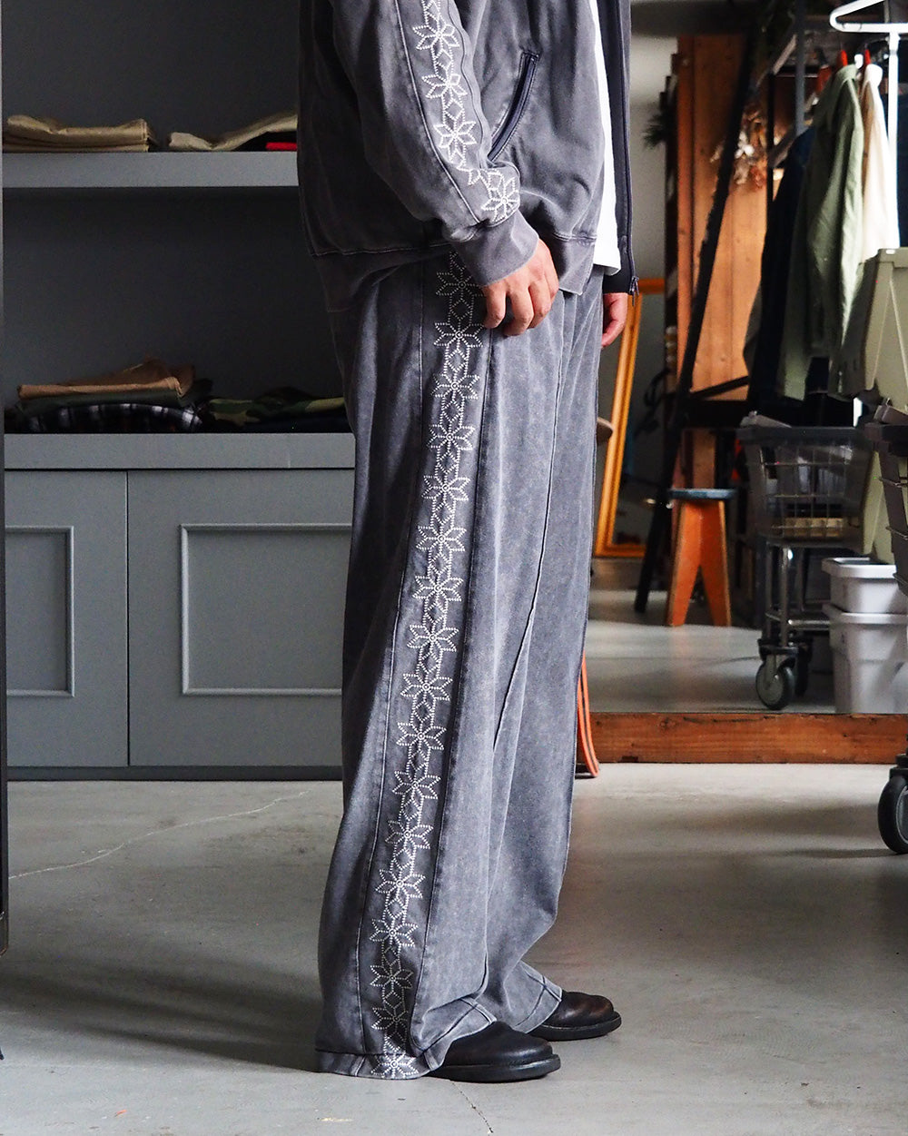 SUNNY SPORTS サニースポーツ Valero Star Track Pants Grey