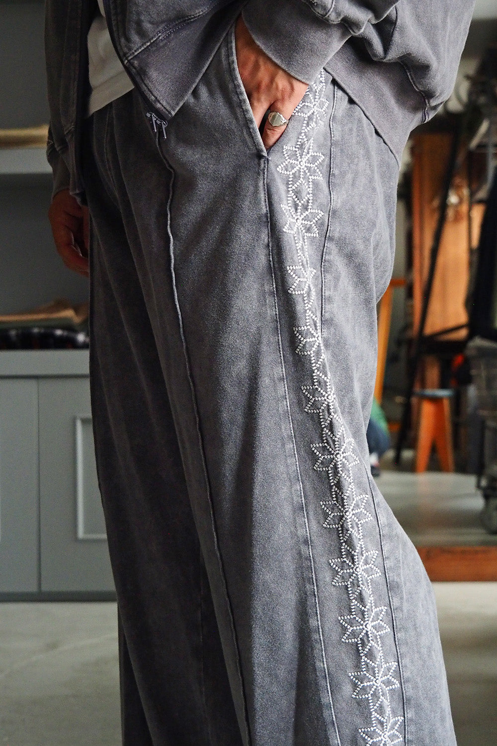 SUNNY SPORTS サニースポーツ Valero Star Track Pants Grey