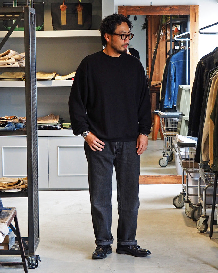 melple メイプル Dreamy Crewneck Black