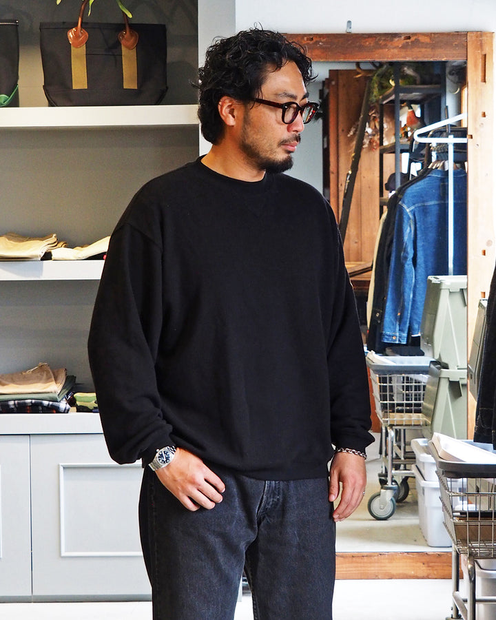 melple メイプル Dreamy Crewneck Black