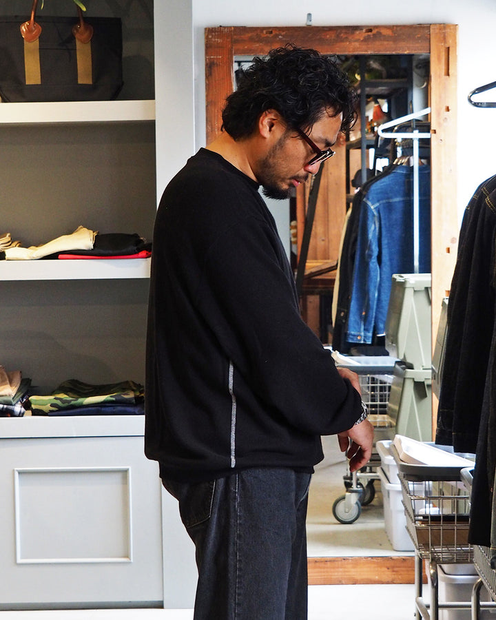 melple メイプル Dreamy Crewneck Black