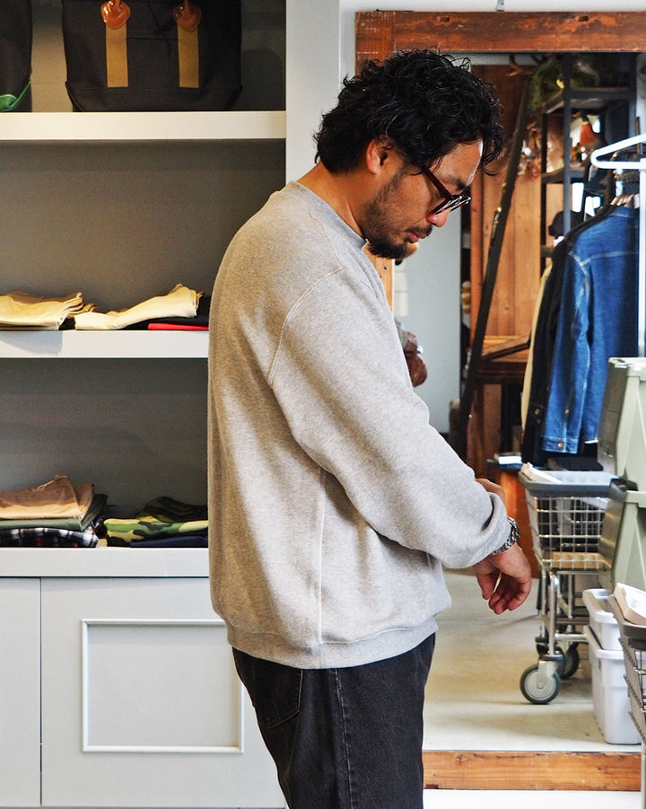 melple メイプル Dreamy Crewneck Heather Grey