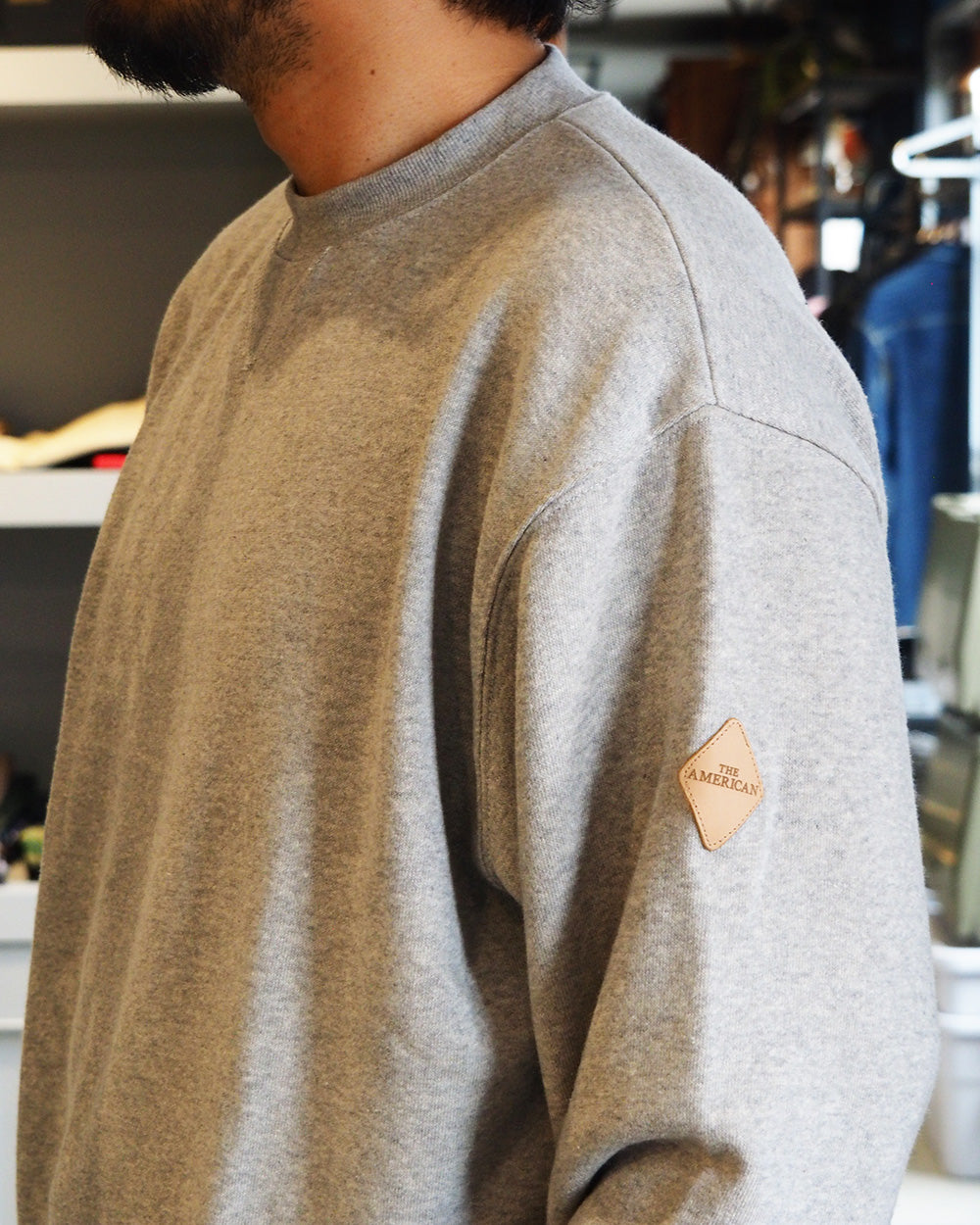 melple メイプル Dreamy Crewneck Heather Grey