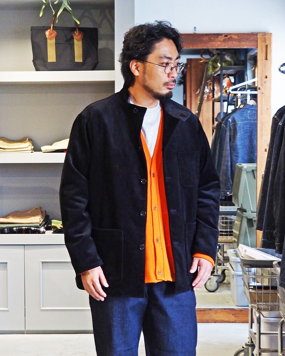 WORKERS ワーカーズ Forestier, Heavy Corduroy, Black