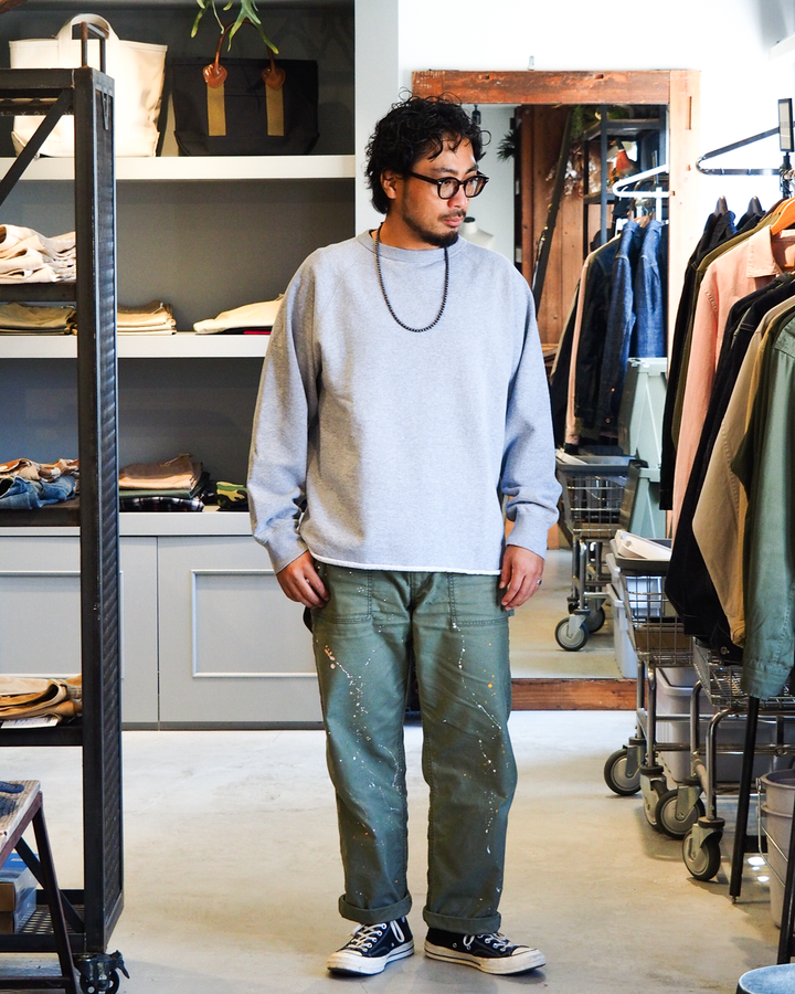 WALLA WALLA SPORT ワラワラスポーツ 13oz CREW SWEAT SHIRT Heather Grey
