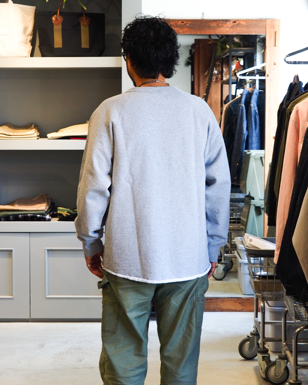 WALLA WALLA SPORT ワラワラスポーツ 13oz CREW SWEAT SHIRT Heather Grey