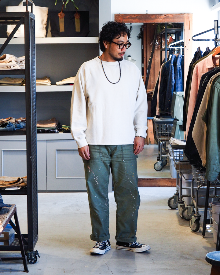 WALLA WALLA SPORT ワラワラスポーツ 13oz CREW SWEAT SHIRT Ivory