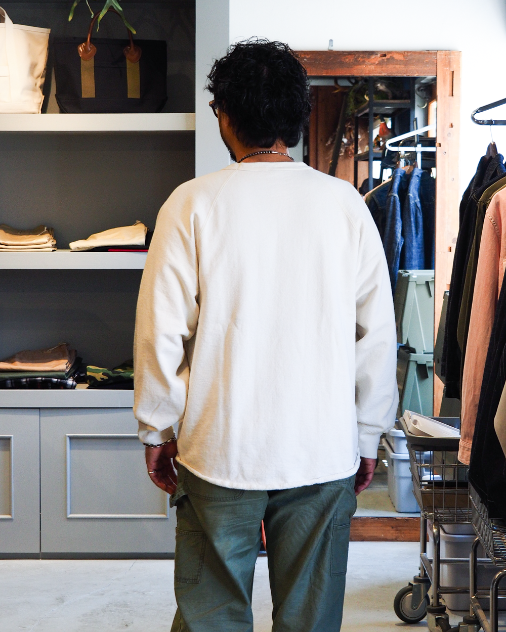 WALLA WALLA SPORT ワラワラスポーツ 13oz CREW SWEAT SHIRT Ivory