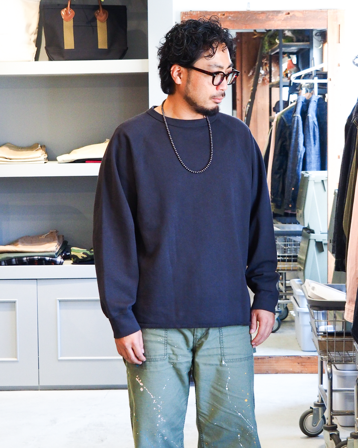 WALLA WALLA SPORT ワラワラスポーツ 13oz CREW SWEAT SHIRT Used Black