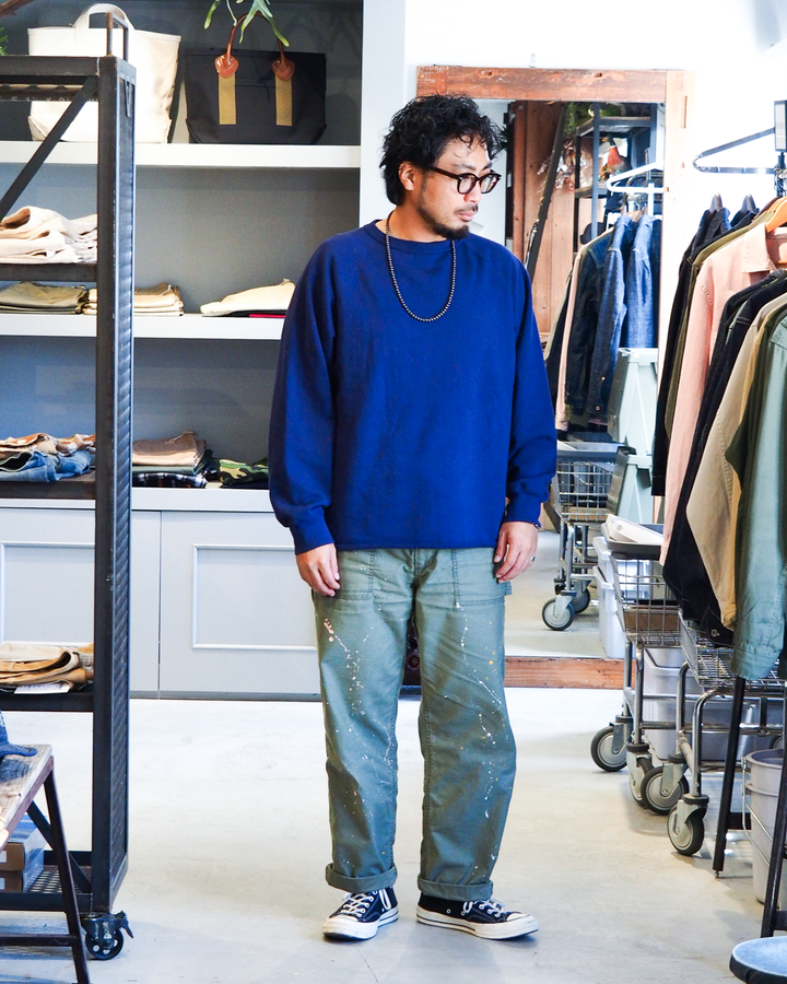 WALLA WALLA SPORT ワラワラスポーツ 13oz CREW SWEAT SHIRT Navy Purple