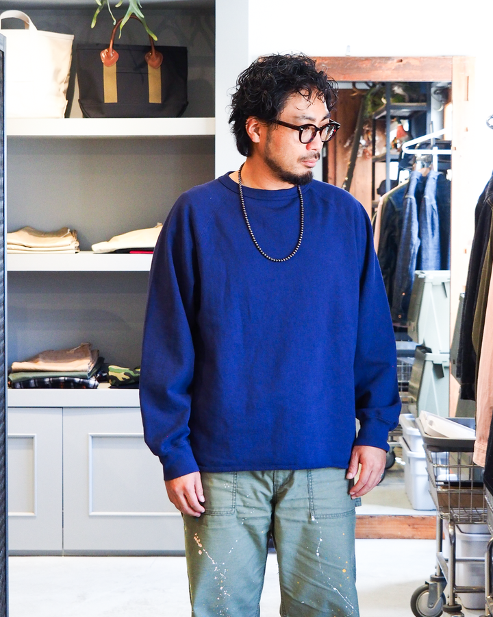WALLA WALLA SPORT ワラワラスポーツ 13oz CREW SWEAT SHIRT Navy Purple