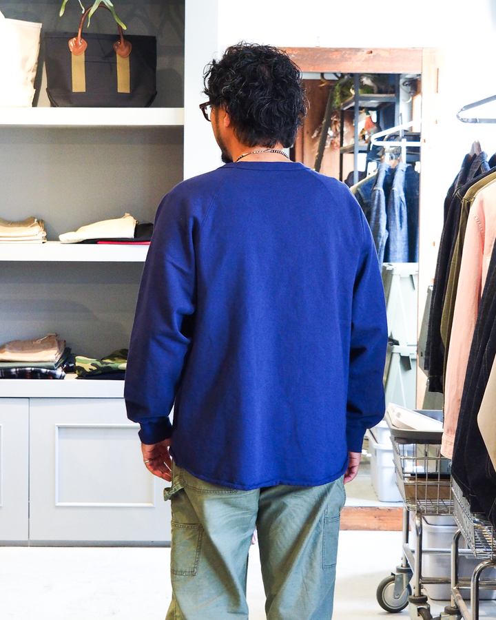 WALLA WALLA SPORT ワラワラスポーツ 13oz CREW SWEAT SHIRT Navy Purple