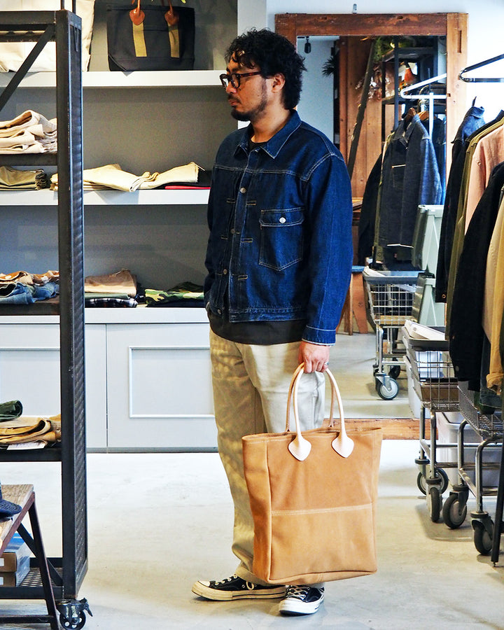HERITAGE LEATHER ヘリテージレザー All Leather Tote Bag made in USA Sand Suede