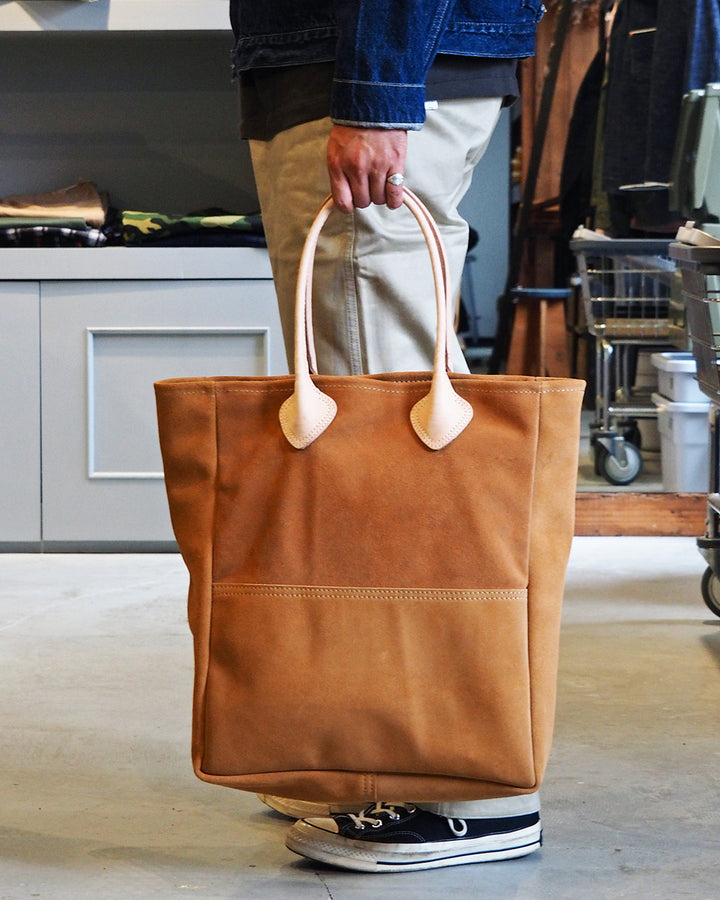 HERITAGE LEATHER ヘリテージレザー All Leather Tote Bag made in USA Sand Suede